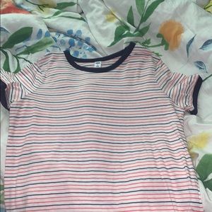 Red, Whute and Blue Striped Top